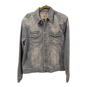 True Religion Jimmy SN Trucker Jacket Medium Light Showers Men's Size M